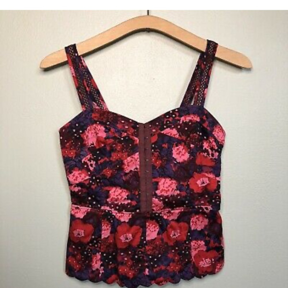 Free People Floral Corset Top